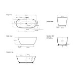 Victoria+Albert Lussari 1800 Wanna Wolnostojąca 178x76 cm Biała mat LU3M-N-SM-NO