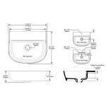 Victoria+Albert Lussari 50 Umywalka nablatowa 49,7x41,2 cm Biała mat DB-LUS-N-M-500-IO
