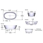Victoria+Albert Lussari 55 Umywalka nablatowa 54,3x32,5 cm Biała VB-LUS-55-IO