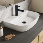 Victoria+Albert Lussari 60 Umywalka nablatowa 59,8x41,2 cm Biała mat DB-LUS-N-M-600-IO