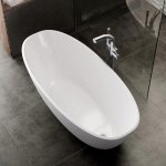 Victoria+Albert Mozzano Wanna Wolnostojąca owalna 164,5x74,1 cm Biała MOZM-N-SM-NO