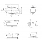 Victoria+Albert Pescadero Wanna Wolnostojąca 170x80 cm Biała PES-N-SW-NO