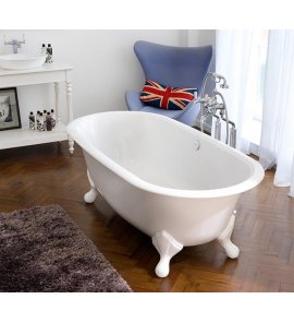 Victoria Albert Radford Wanna Wolnostojąca z białymi nóżkami 190x90 cm Biała RAD-N-SW-OF FT-RAD-SW