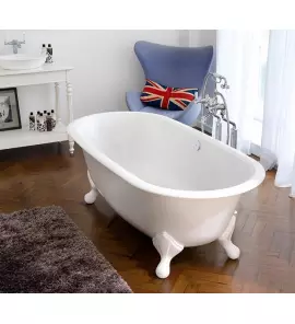Victoria Albert Radford Wanna Wolnostojąca z białymi nóżkami 190x90 cm Biała RAD-N-SW-OF FT-RAD-SW