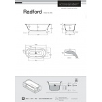 Victoria Albert Radford Wanna Wolnostojąca z białymi nóżkami 190x90 cm Biała RAD-N-SW-OF FT-RAD-SW