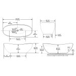 Victoria+Albert Seros 1800 Wanna Wolnostojąca 177,6x76,6 cm Biała SE2-N-SW-NO