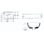 Victoria+Albert Seros 55 Umywalka nablatowa 54,9x30 cm Biała VB-SER-55-IO