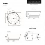 Victoria+Albert Taizu Wanna Wolnostojąca 150x150 cm Biały TAI-N-SW-NO 