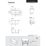 Victoria+Albert Toulouse 1800 Wanna Wolnostojąca 181x80 cm Biała TOU-N-SW-NO