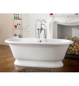 Victoria Albert York Wanna wolnostojąca z przelewem 175x80 cm Biała YOR-N-SW-OF+ YOR-B-SW W MAGAZYNIE