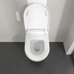 Villeroy&Boch Supreo Miska wisząca bezrantowa 61,2x38,4 ze spłukiwaniem wirowym i deską biały V16EN2R1