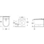 Villeroy&Boch Supreo Miska wisząca bezrantowa 61,2x38,4 ze spłukiwaniem wirowym i deską biały V16EN2R1