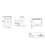 Villeroy&Boch ViClean Miska bezrantowa 43x40 z deską biała V22EM101