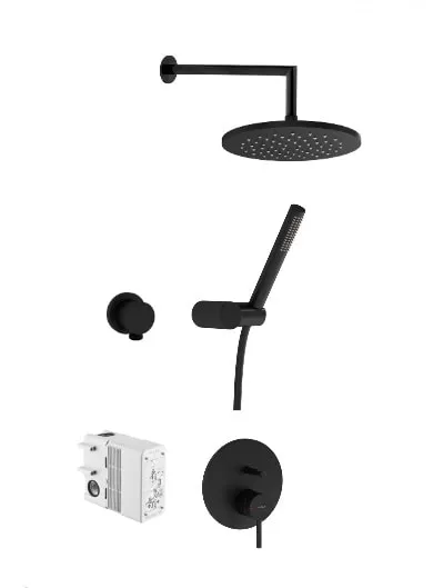 Vitra Origin Zestaw prysznicowy podtynkowy czarny mat VITRA-ZESTAW1-ORIGIN