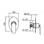 Webert Aria Bateria prysznicowa podtynkowa jednouchwytowa chrom AI880101.015