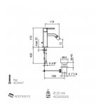 Webert Azeta Bateria bidetowa 1-otworowa z korkiem klik klak chrom AZ840101.015