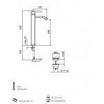 Webert Azeta Bateria umywalkowa 1-otworowa wysoka z korkiem klik klak chrom AZ830401.015