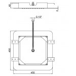 Webert Deszczownica prysznicowa z przyłączami 1/2” stal nierdzewna AC0844.845