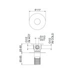Webert Diadem Bateria natryskowa podtynkowa 1-uchwytowa Chrom DD880101.015