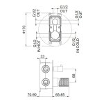 Webert Diadem Bateria natryskowa podtynkowa 3-drożna Chrom DD880601.015
