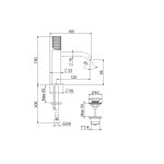 Webert Diadem Bateria umywalkowa 1-otworowa z korkiem klik klak Chrom DD830101.015