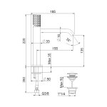 Webert Diadem Bateria umywalkowa 1-otworowa wysoka z korkiem klik klak Chrom DD833101.015