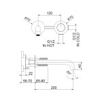 Webert Diadem Bateria umywalkowa podtynkowa 1-uchwytowa Chrom DD830609.015