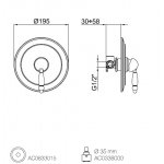 Webert Dorian Bateria prysznicowa podtynkowa jednouchwytowa chrom DO880101.015