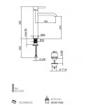 Webert Elio Bateria umywalkowa 1-otworowa z korkiem wysoka klik klak chrom EL830401.015