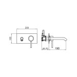 Webert Elio Slim Bateria umywalkowa podtynkowa jednouchwytowa chrom EL830606.015