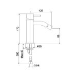 Webert Elio Steel Bateria bidetowa 1-otworowa bez korka Stal nierdzewna EA840101.440