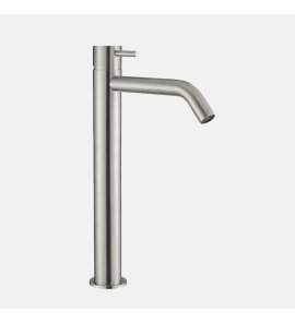 Webert Elio Steel Bateria umywalkowa 1-otworowa wysoka bez korka Stal nierdzewna EA830401.440