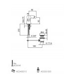 Webert Karenina Bateria bidetowa 1-otworowa z korkiem klik klak chrom KA710101.015