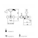 Webert Karenina Bateria wannowa ścienna z wężem i słuchawką chrom KA720201.015