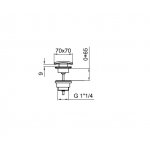 Webert Korek klik klak 1”1/4 z przelewem chrom AC0716.015