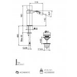    Webert One-B Bateria bidetowa 1-otworowa z korkiem klik klak stal/czarny NB840101.441