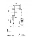    Webert One-B Bateria umywalkowa 1-otworowa z korkiem klik klak stal/czarny NB830101.441