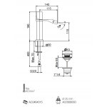    Webert One-X Bateria bidetowa 1-otworowa z korkiem klik klak stal/czarny OX840101.441