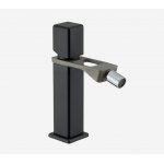    Webert One-X Bateria bidetowa 1-otworowa z korkiem klik klak stal/czarny OX840101.441