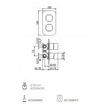   Webert One-X Bateria wannowa podtynkowa jednouchwytowa z przełącznikiem czarny mat OX860101.560