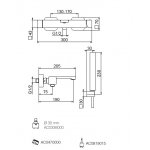    Webert One-X Bateria wannowa jednouchwytowa z wężem, słuchawką i uchwytem stal/czarny OX850101.441