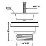   Eto Zawór do umywalek z pokrywami ceramicznymi 000255CB W MAGAZYNIE!!