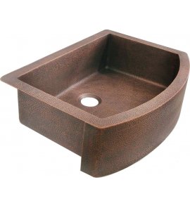Zlew kuchenny Jednokomorowy Cobre miedziany młotkowany 84x62 cm SLZJ-001