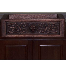 Zlew kuchenny Jednokomorowy Retro Cobre miedziany młotkowany 91x56 cm SLZJ-004