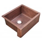 Zlewozmywak Jednokomorowy Cobre miedziany lekko młotkowany 60x50 cm SLANNALH