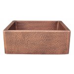 Zlewozmywak Jednokomorowy Cobre miedziany lekko młotkowany 60x50 cm SLANNALH