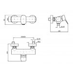 Zucchetti Brim Bateria natryskowa jednouchwytowa naścienna chrom ZBR106