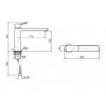 Zucchetti Brim Bateria umywalkowa jednouchwytowa z wydłużoną wylewką bez korka automatycznego chrom ZBR383