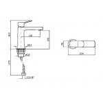 Zucchetti Brim Bateria umywalkowa jednouchwytowa bez korka automatycznego chrom ZBR381