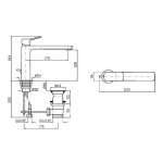 Zucchetti Brim Bateria umywalkowa jednouchwytowa z wydłużoną wylewką z korkiem 1¼” chrom ZBR380